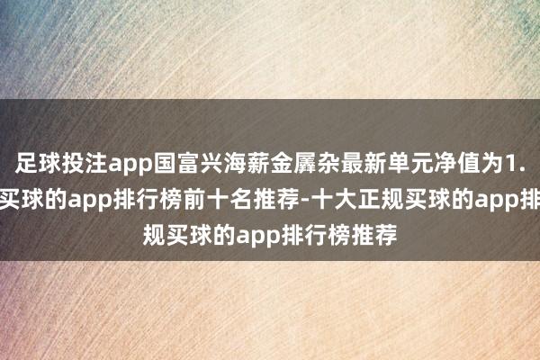 足球投注app国富兴海薪金羼杂最新单元净值为1.0583元-买球的app排行榜前十名推荐-十大正规买球的app排行榜推荐