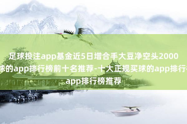 足球投注app基金近5日增合手大豆净空头2000手-买球的app排行榜前十名推荐-十大正规买球的app排行榜推荐