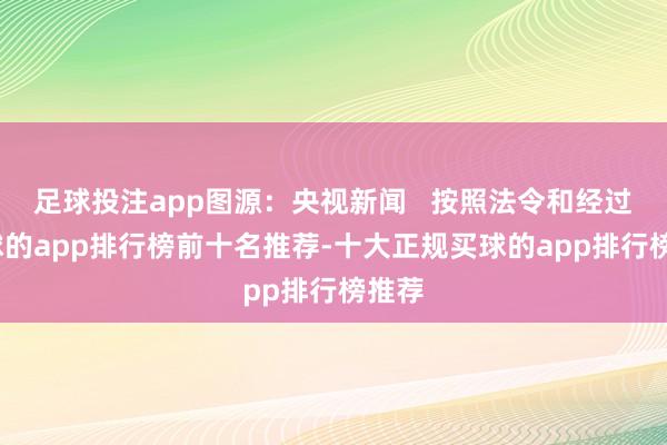 足球投注app图源：央视新闻   按照法令和经过-买球的app排行榜前十名推荐-十大正规买球的app排行榜推荐