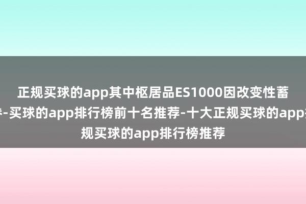 正规买球的app其中枢居品ES1000因改变性蓄意备受存眷-买球的app排行榜前十名推荐-十大正规买球的app排行榜推荐
