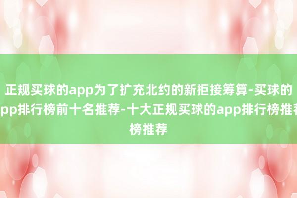 正规买球的app为了扩充北约的新拒接筹算-买球的app排行榜前十名推荐-十大正规买球的app排行榜推荐