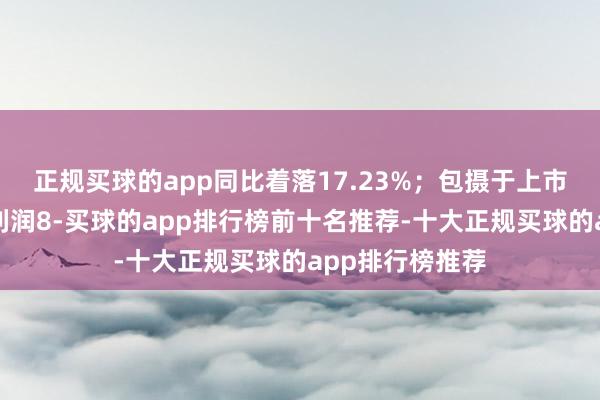 正规买球的app同比着落17.23%；包摄于上市公司激动的净利润8-买球的app排行榜前十名推荐-十大正规买球的app排行榜推荐
