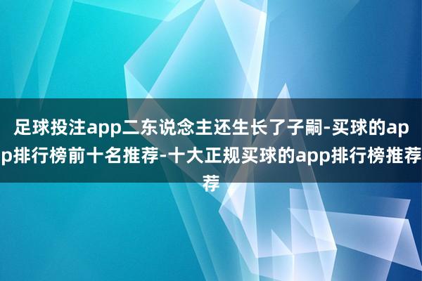 足球投注app二东说念主还生长了子嗣-买球的app排行榜前十名推荐-十大正规买球的app排行榜推荐
