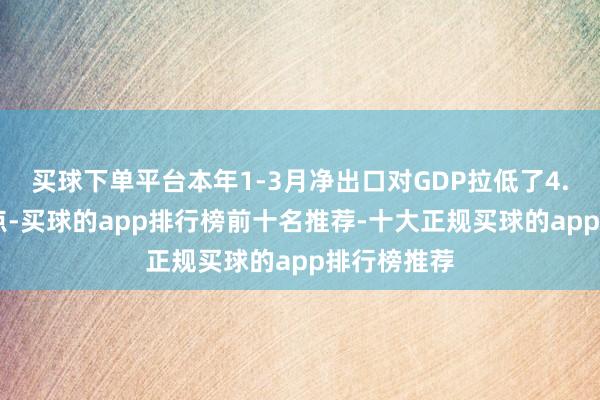 买球下单平台本年1-3月净出口对GDP拉低了4.61个百分点-买球的app排行榜前十名推荐-十大正规买球的app排行榜推荐