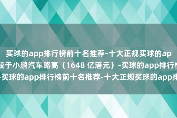 买球的app排行榜前十名推荐-十大正规买球的app排行榜推荐在港股相较于小鹏汽车略高（1648 亿港元）-买球的app排行榜前十名推荐-十大正规买球的app排行榜推荐