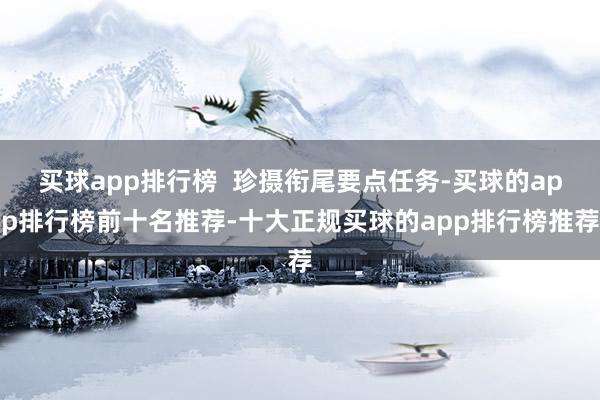 买球app排行榜 珍摄衔尾要点任务-买球的app排行榜前十名推荐-十大正规买球的app排行榜推荐
