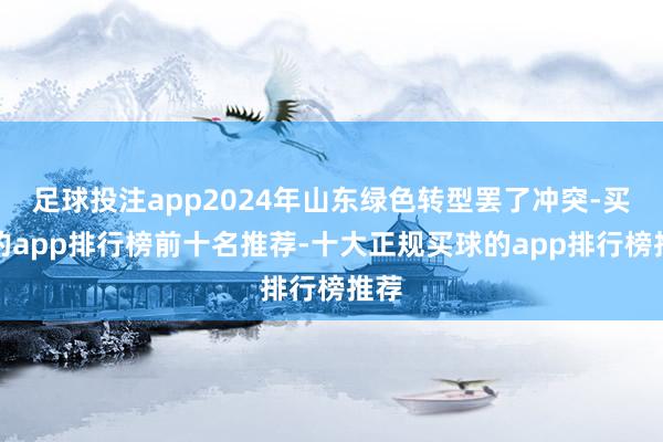 足球投注app2024年山东绿色转型罢了冲突-买球的app排行榜前十名推荐-十大正规买球的app排行榜推荐