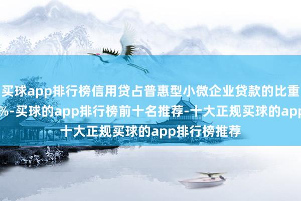 买球app排行榜信用贷占普惠型小微企业贷款的比重达到了27.6%-买球的app排行榜前十名推荐-十大正规买球的app排行榜推荐